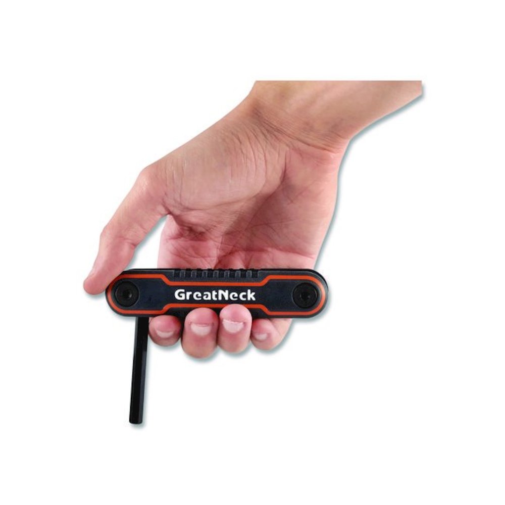 Hex Key Fold-Up Tool Set, Two-Piece, Metric/SAE, Black-Oxide/Blue (SAE), Black-Oxide/Red (Metric). Picture 6