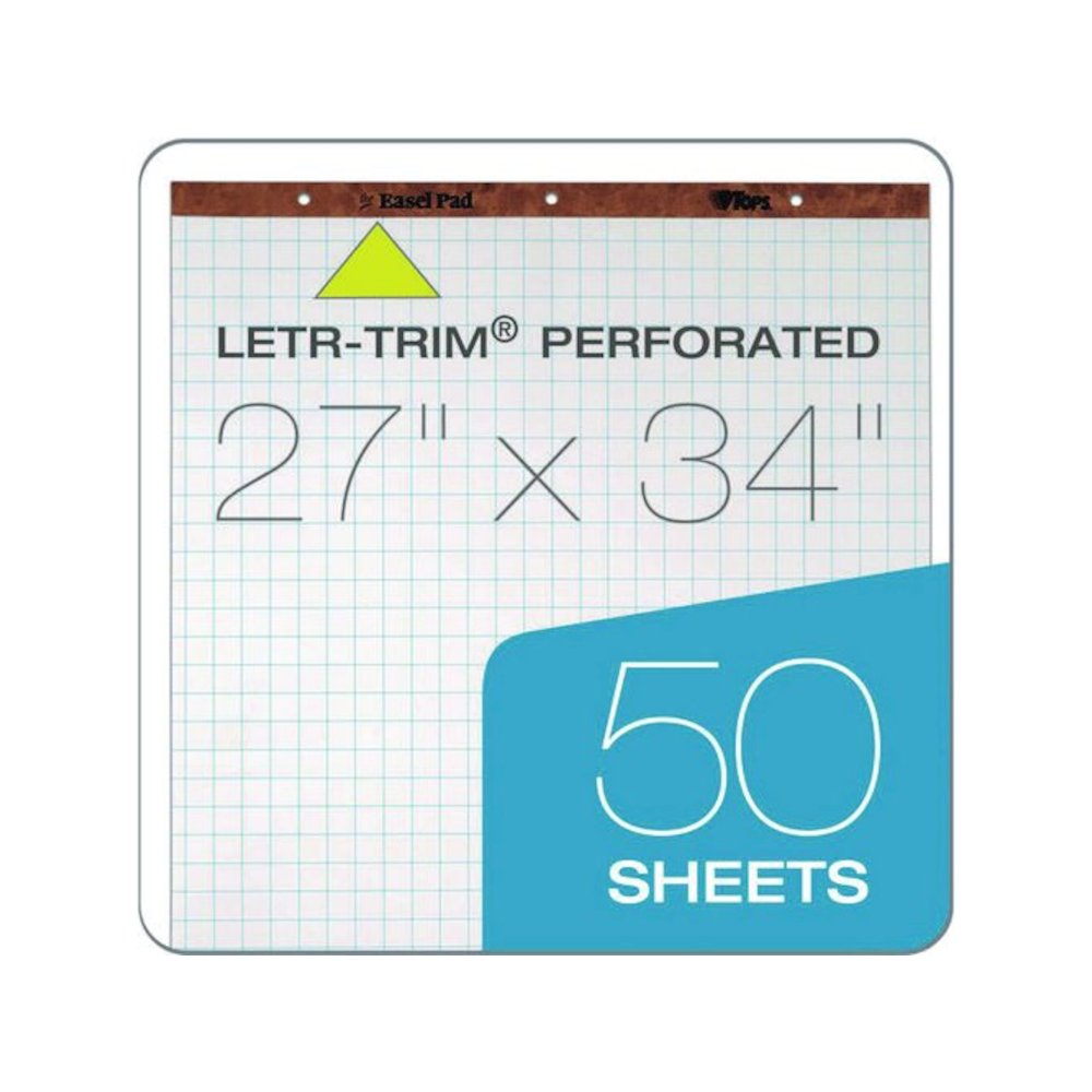 Easel Pads, Quadrille Rule (1 sq/in), (50) White 27 x 34 Sheets, 4/Carton. Picture 3