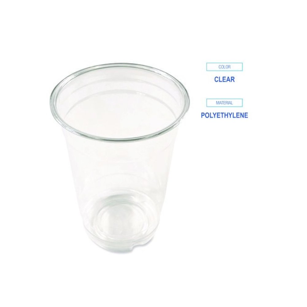 Clear Plastic PET Cups, 14 oz, 50/Bag, 20 Bags/Carton. Picture 3