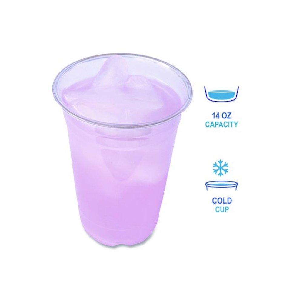 Clear Plastic PET Cups, 14 oz, 50/Bag, 20 Bags/Carton. Picture 4