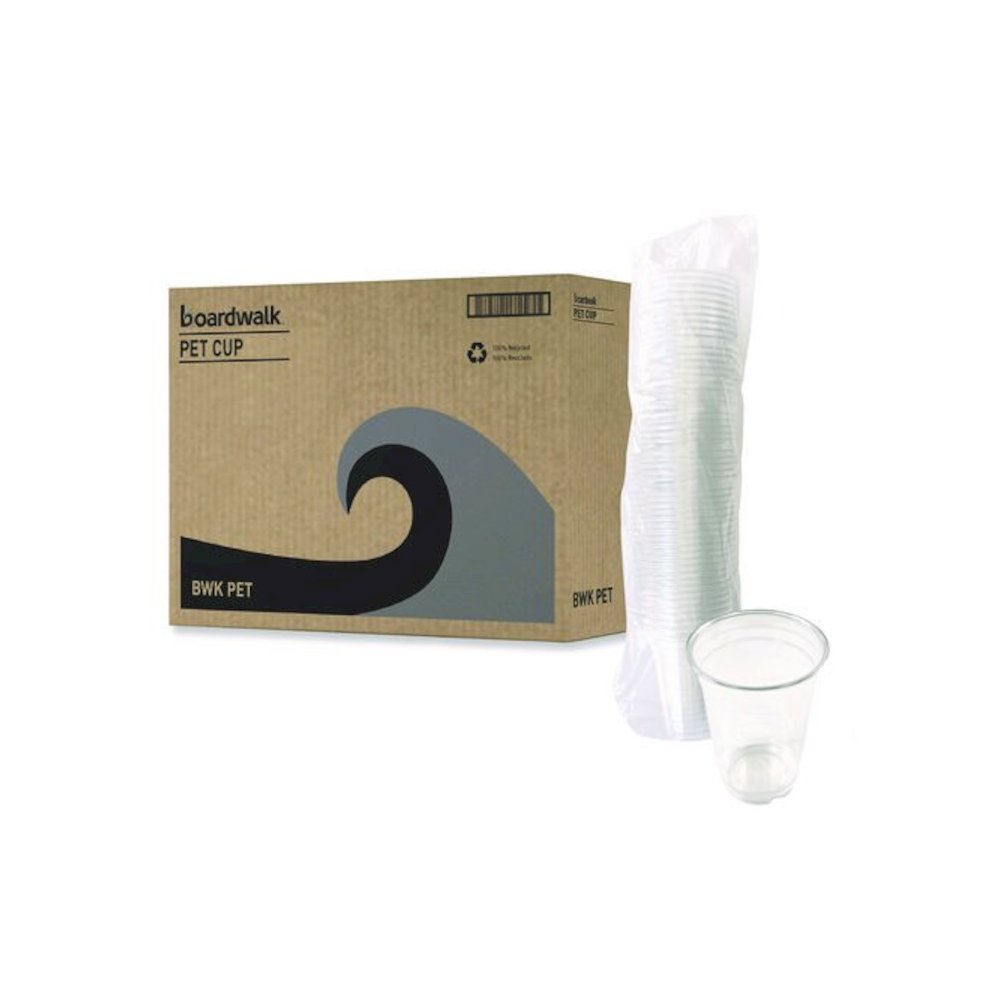 Clear Plastic PET Cups, 14 oz, 50/Bag, 20 Bags/Carton. Picture 1
