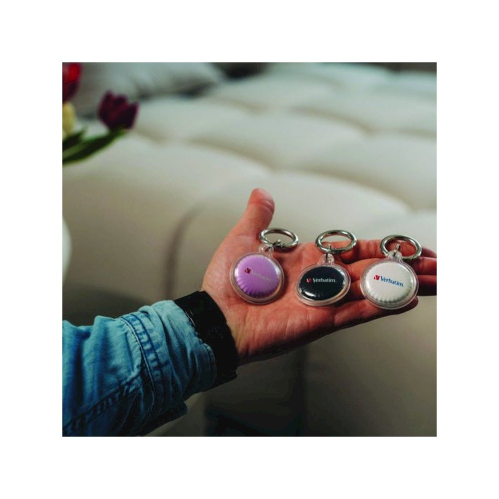 My Finder Bluetooth Coin Tracker for Apple iOS, Black/Purple/White, 3/Pack. Picture 4