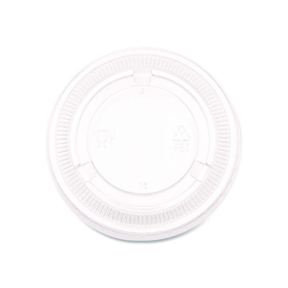 Souffle/Portion Cup Lids, Fits 3.25 oz to 5.5 oz Portion Cups, Plastic, Clear, 2,500/Carton. Picture 2