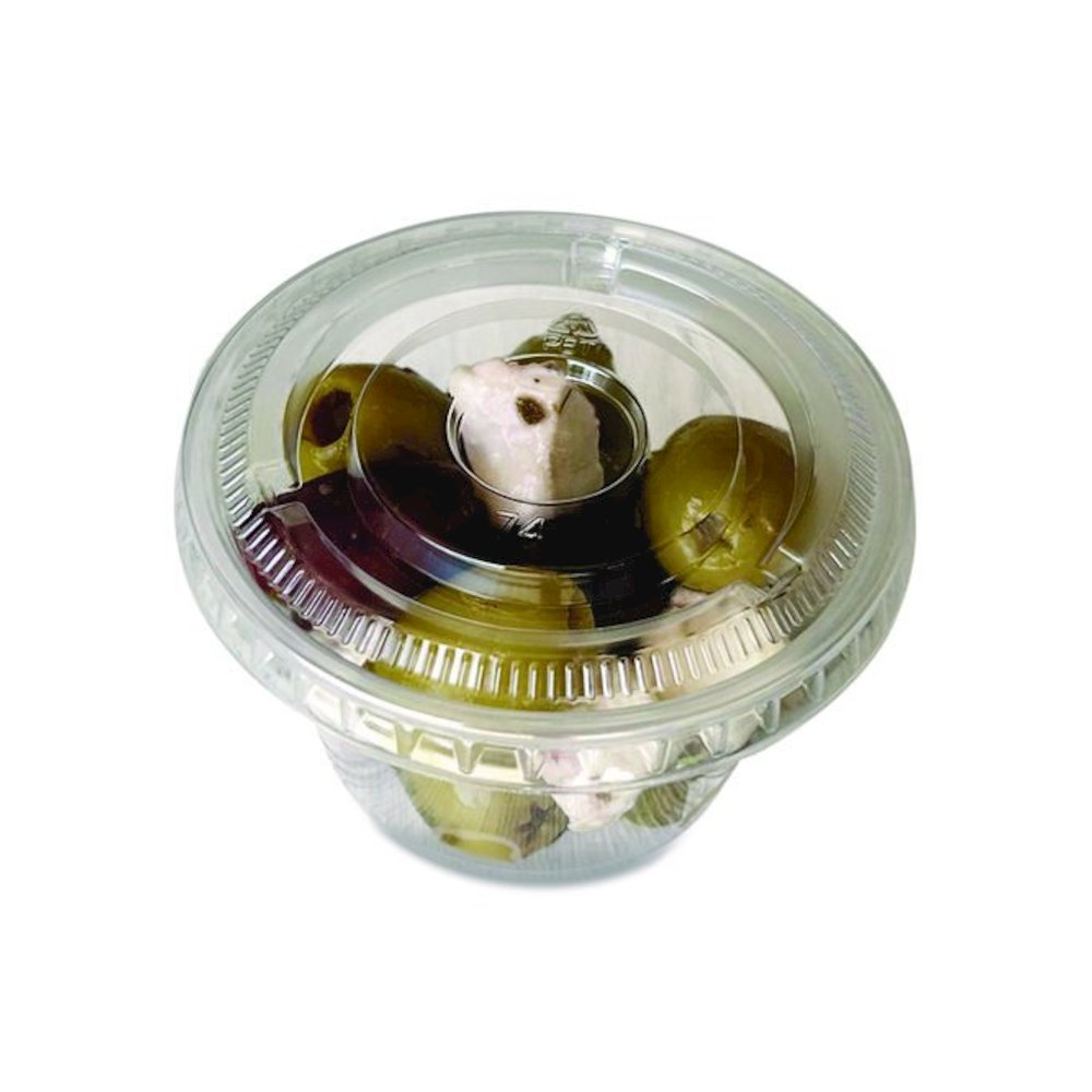 Souffle/Portion Cup Lids, Fits 3.25 oz to 5.5 oz Portion Cups, Plastic, Clear, 2,500/Carton. Picture 6