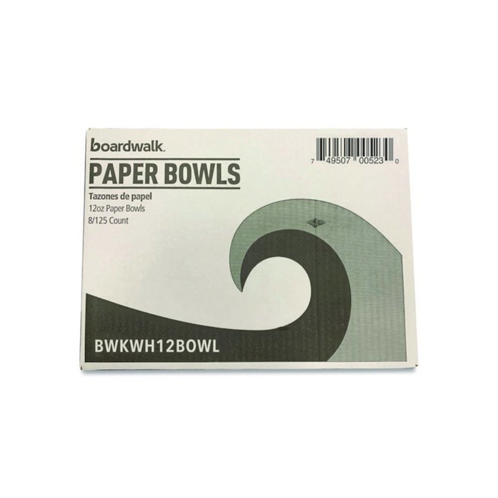 Paper Dinnerware, Bowl, 12 oz, White, 1,000/Carton. Picture 4