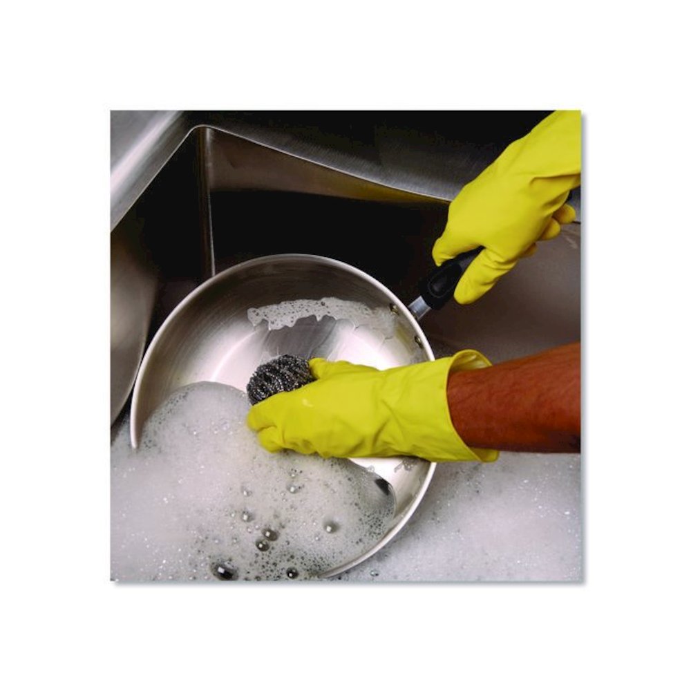 Stainless Steel Scrubber, Medium Size, Steel Gray, 72/Carton. Picture 5