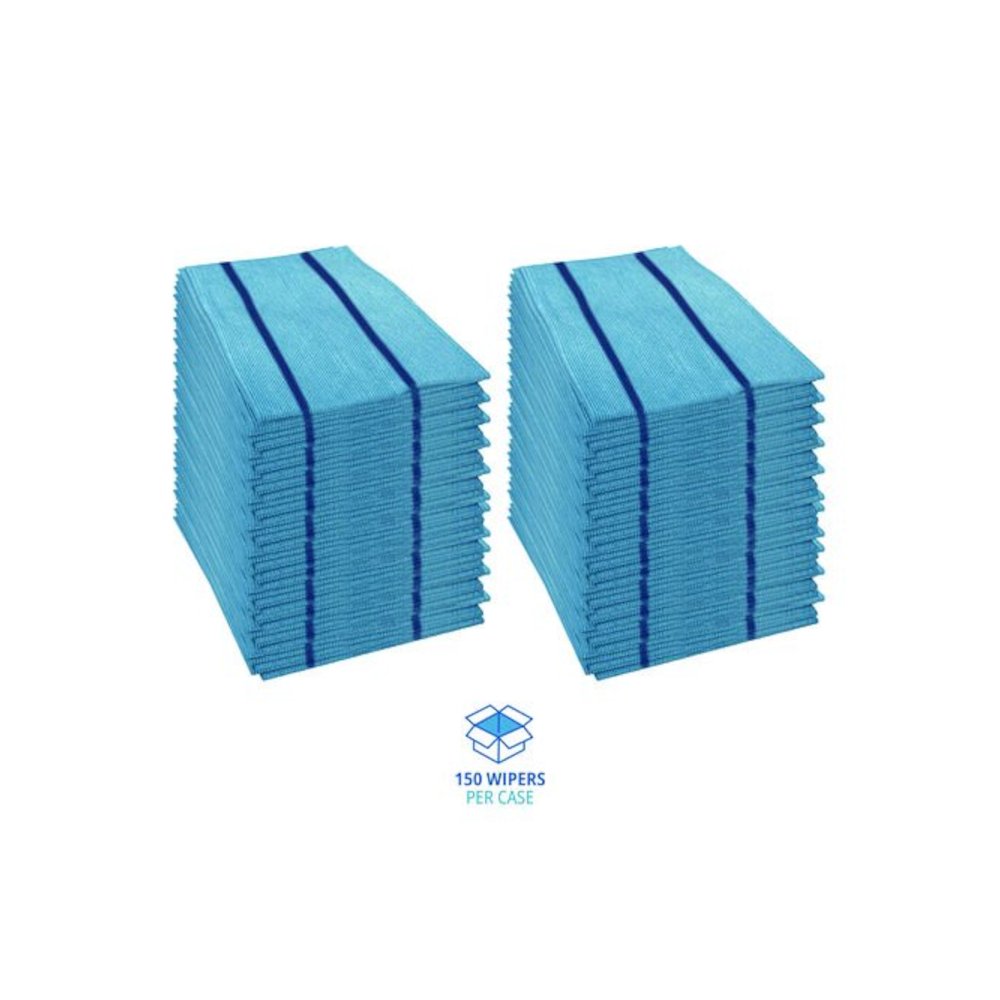Antimicrobial Foodservice Wipers, 1-Ply, 12 x 21, Blue, 150/Carton. Picture 4