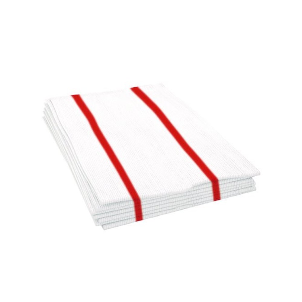 Antimicrobial Foodservice Wipers, 1-Ply, 12 x 21, Red/White, 150/Carton. Picture 2