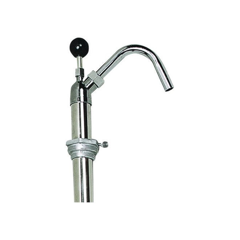 Bottle Pump, 22 oz Output, Steel, 42.5" Tall, Chrome. Picture 2