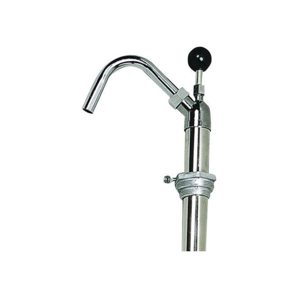 Bottle Pump, 22 oz Output, Steel, 42.5" Tall, Chrome. Picture 4