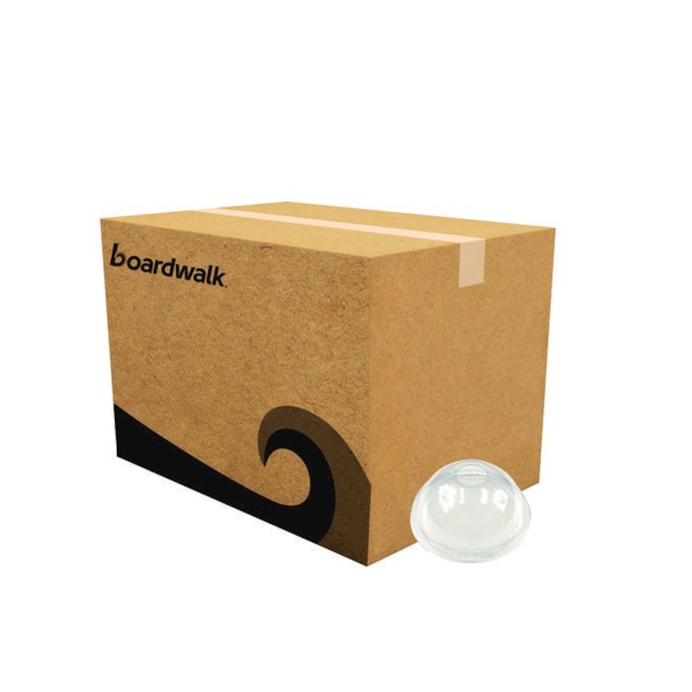 PET Cold Cup Dome Lids, Fits 9 oz to 10 oz Cold Cups, Plastic, Clear, 1,000/Carton. Picture 1