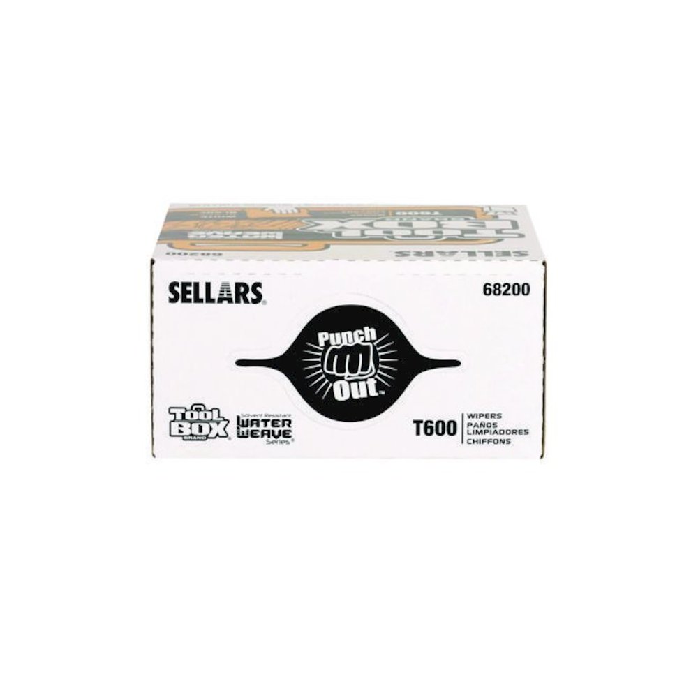 TOOLBOX WaterWeave T600 Wipers, 1-Ply, 8.27 x, 16.5, White, 126 Sheets/Box, 10 Boxes/Carton. Picture 5