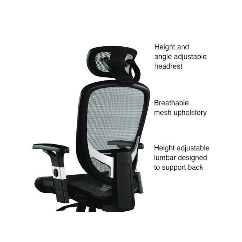 Alera Minerva Ergonomic Mesh Swivel Task Chair, Supports Up to 275lb, 17.24 to 20.98 Seat Height, Gray Seat/Back, Silver Base. Picture 8