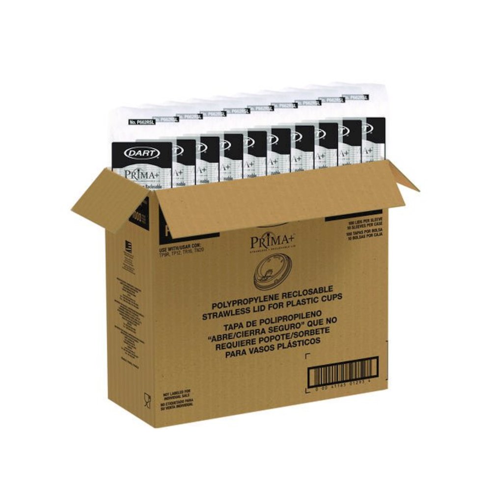 Prima Strawless Plastic Lids, Fits 9 oz to 20 oz Cold Cups, Clear, 1,000/Carton. Picture 4