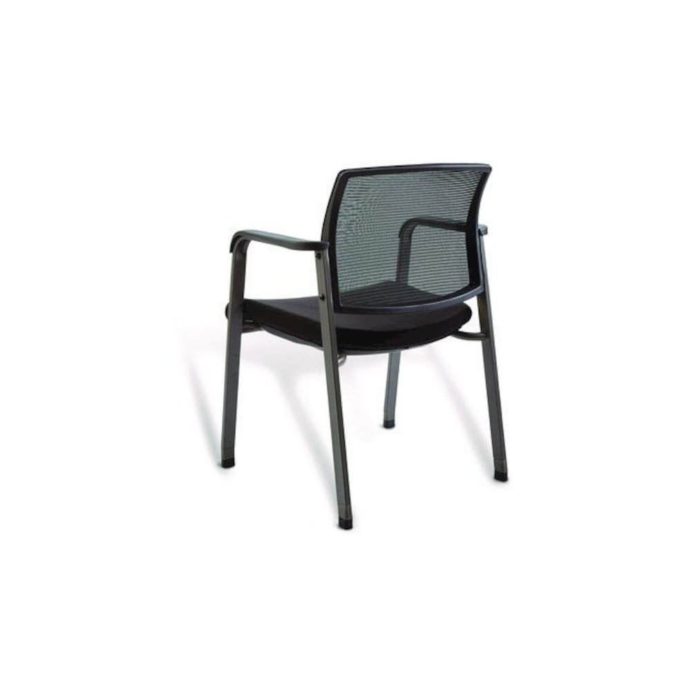 Alera Elgar Fabric Guest Chair, 24.41 x 22.64 x 31.73, Black Seat, Black Back, Black Base. Picture 2