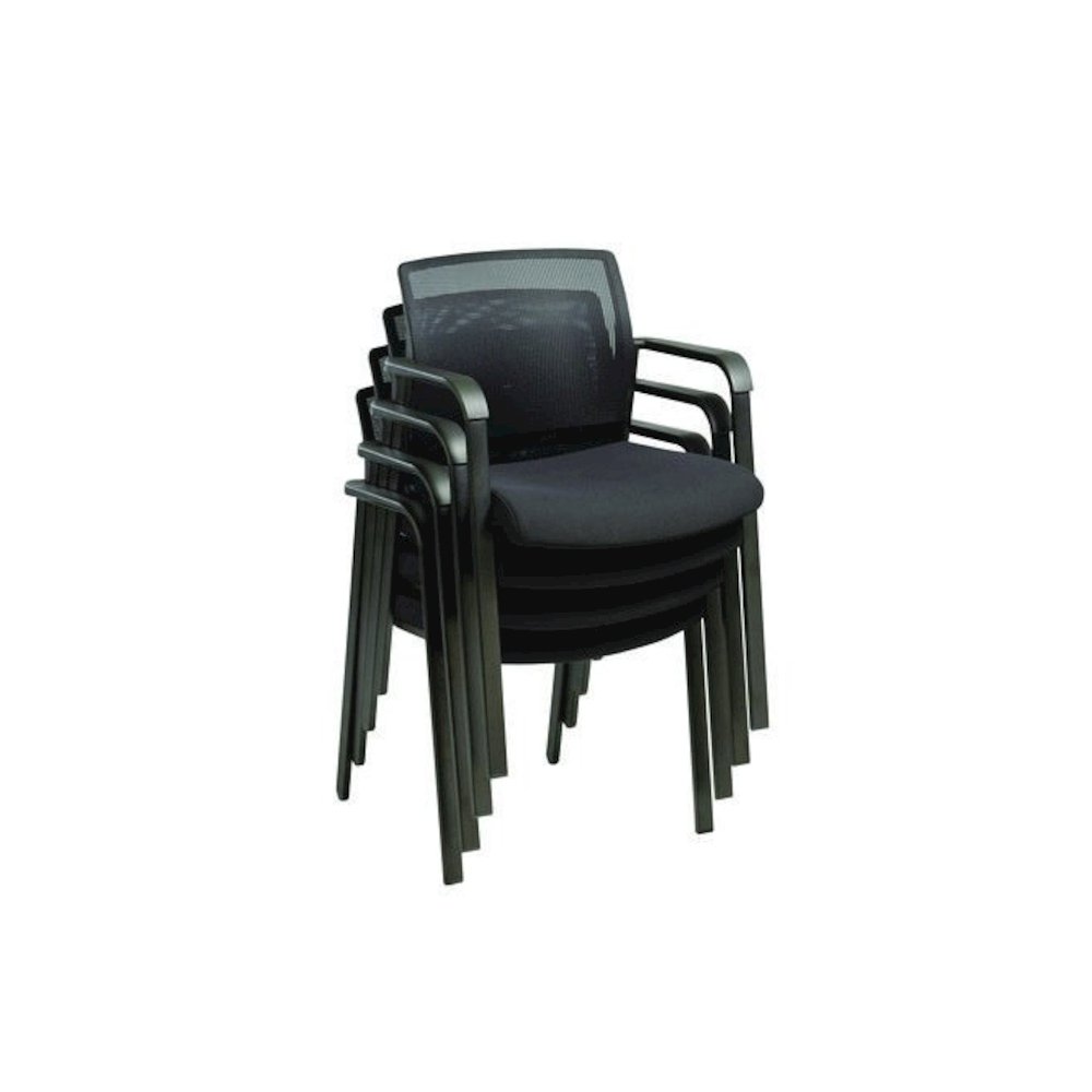 Alera Elgar Fabric Guest Chair, 24.41 x 22.64 x 31.73, Black Seat, Black Back, Black Base. Picture 6