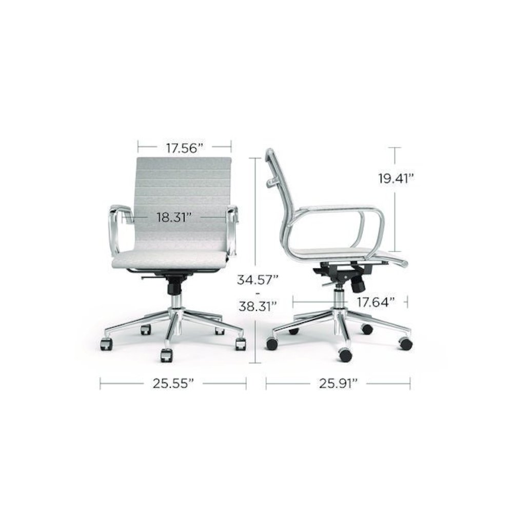 Alera Siskin Fabric Managers Chair, Supports Up to 275 lb, 16.93 to 20.67 Seat Height, Gray Seat, Gray Back, Chrome Base. Picture 3