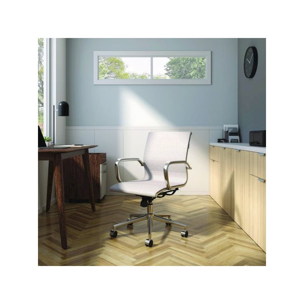 Alera Siskin Fabric Managers Chair, Supports Up to 275 lb, 16.93 to 20.67 Seat Height, Gray Seat, Gray Back, Chrome Base. Picture 6