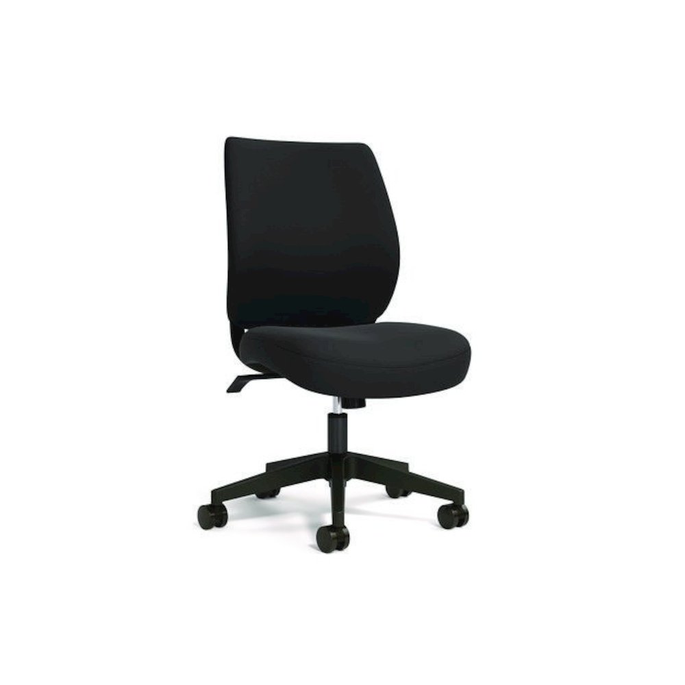 Alera Wessex Ergonomic Fabric Task Chair, Supports Up to 275 lb, 17.13 to 20.83 Seat Height, Black Seat/Back, Black Base. Picture 5