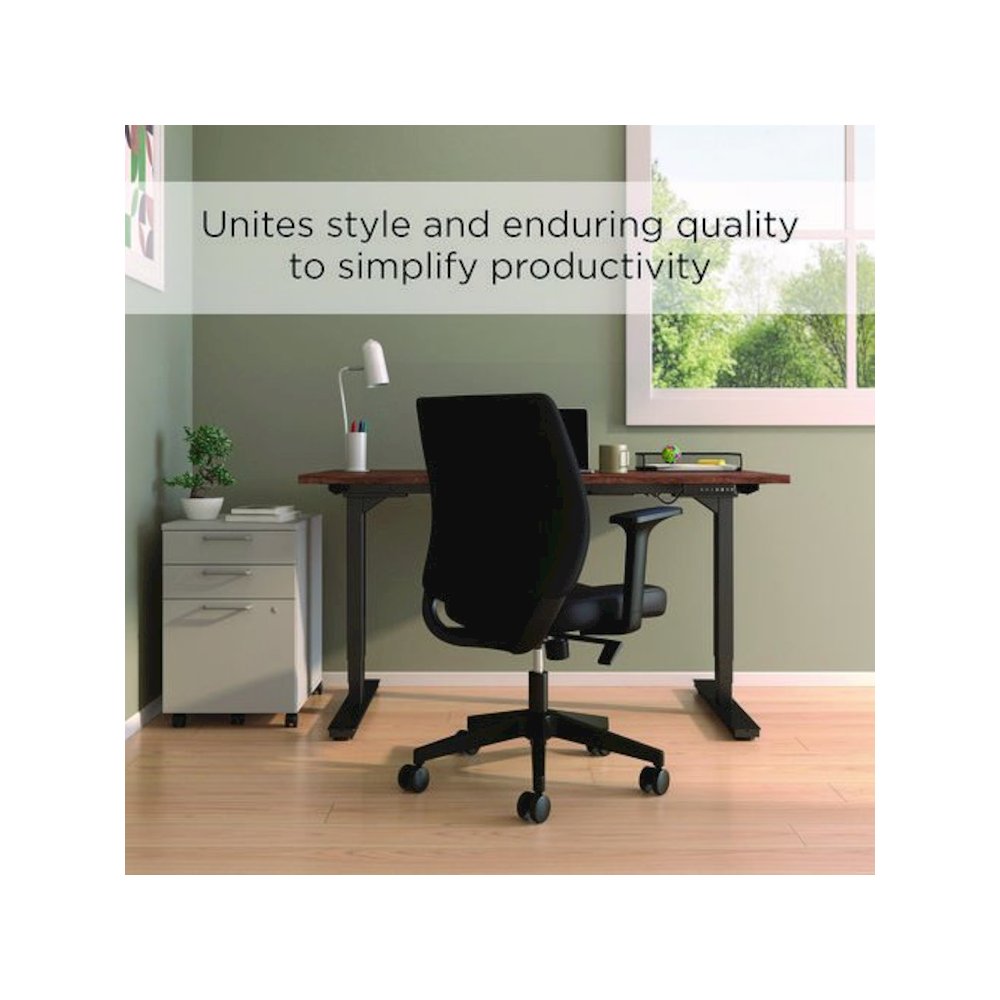 Alera Wessex Ergonomic Fabric Task Chair, Supports Up to 275 lb, 17.13 to 20.83 Seat Height, Black Seat/Back, Black Base. Picture 6