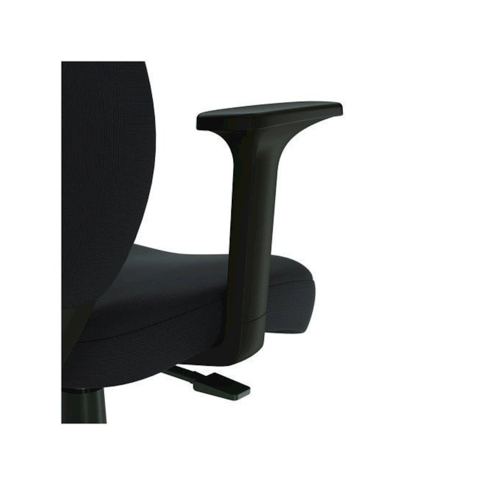 Alera Wessex Drafting Stool, Fabric, Supports Up to 275 lb, 27.95 to 33.66 Seat Height, Black Seat, Black Back, Black Base. Picture 4