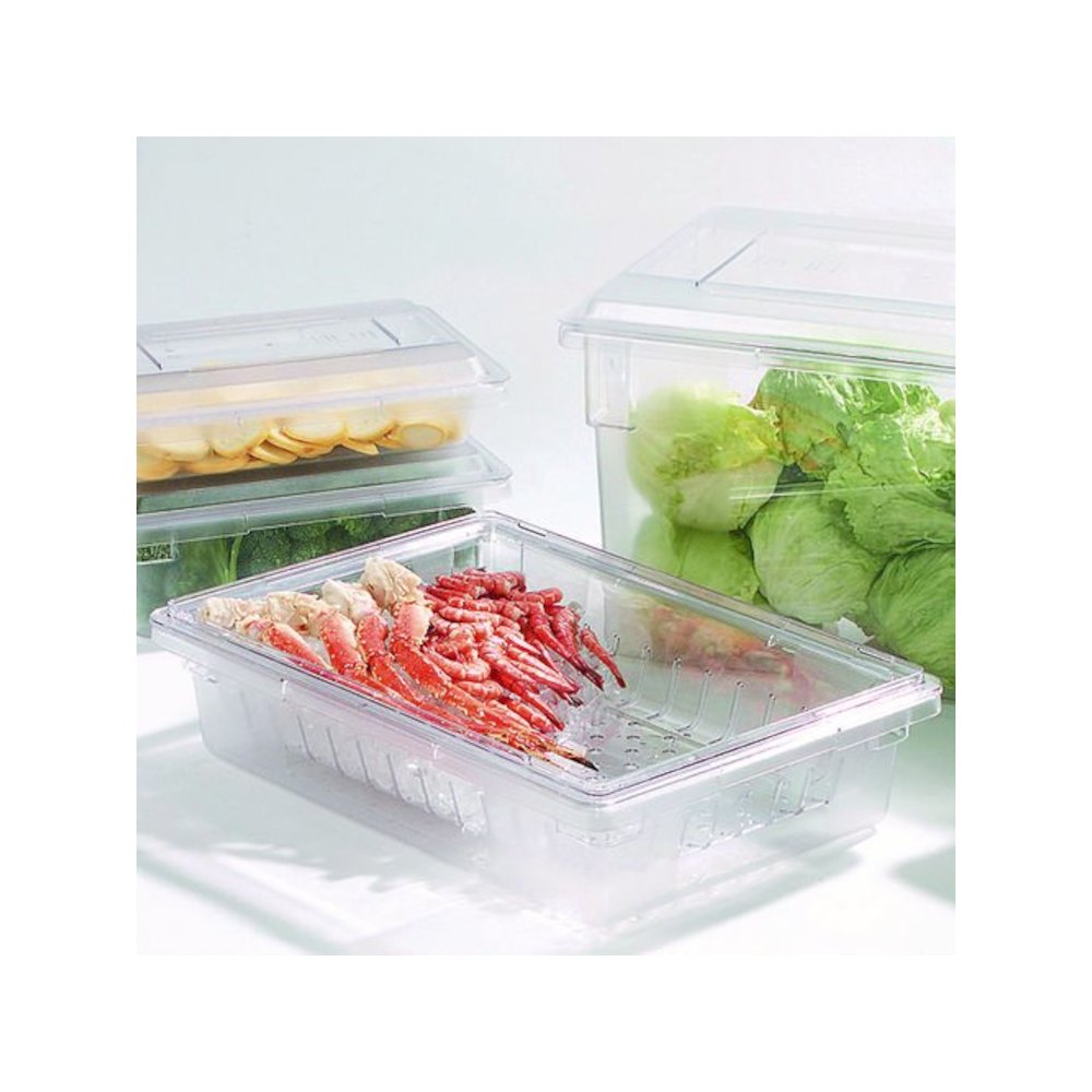 StorPlus Polycarbonate Food Storage Container Colander, 18 x 26 x 5, Clear, Plastic. Picture 4