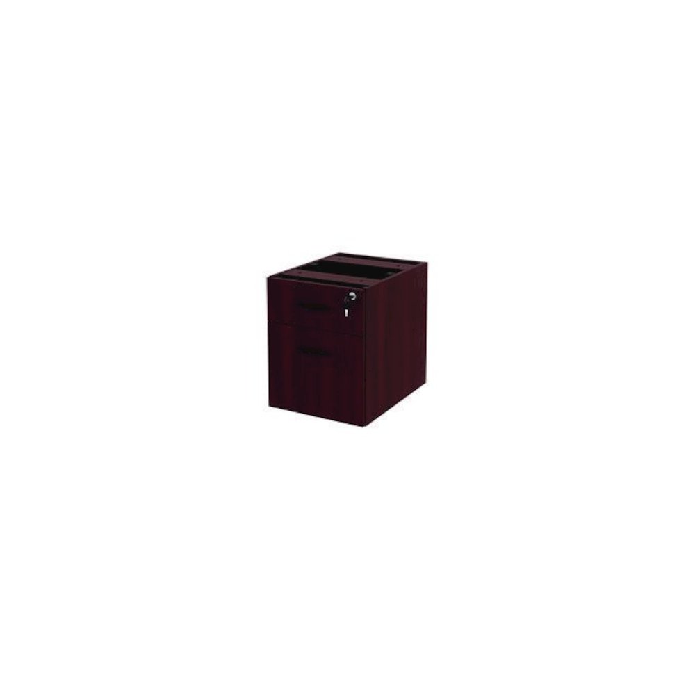 Alera Valencia Series Hanging Pedestal File, Left/Right, 2-Drawers: Box/File, Legal/Letter, Mahogany, 15.63" x 20.5" x 19.25". Picture 2