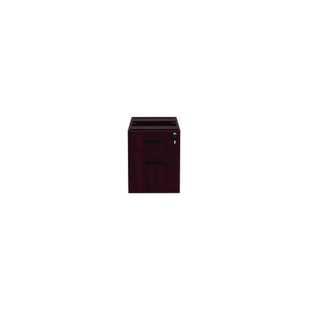 Alera Valencia Series Hanging Pedestal File, Left/Right, 2-Drawers: Box/File, Legal/Letter, Mahogany, 15.63" x 20.5" x 19.25". Picture 3