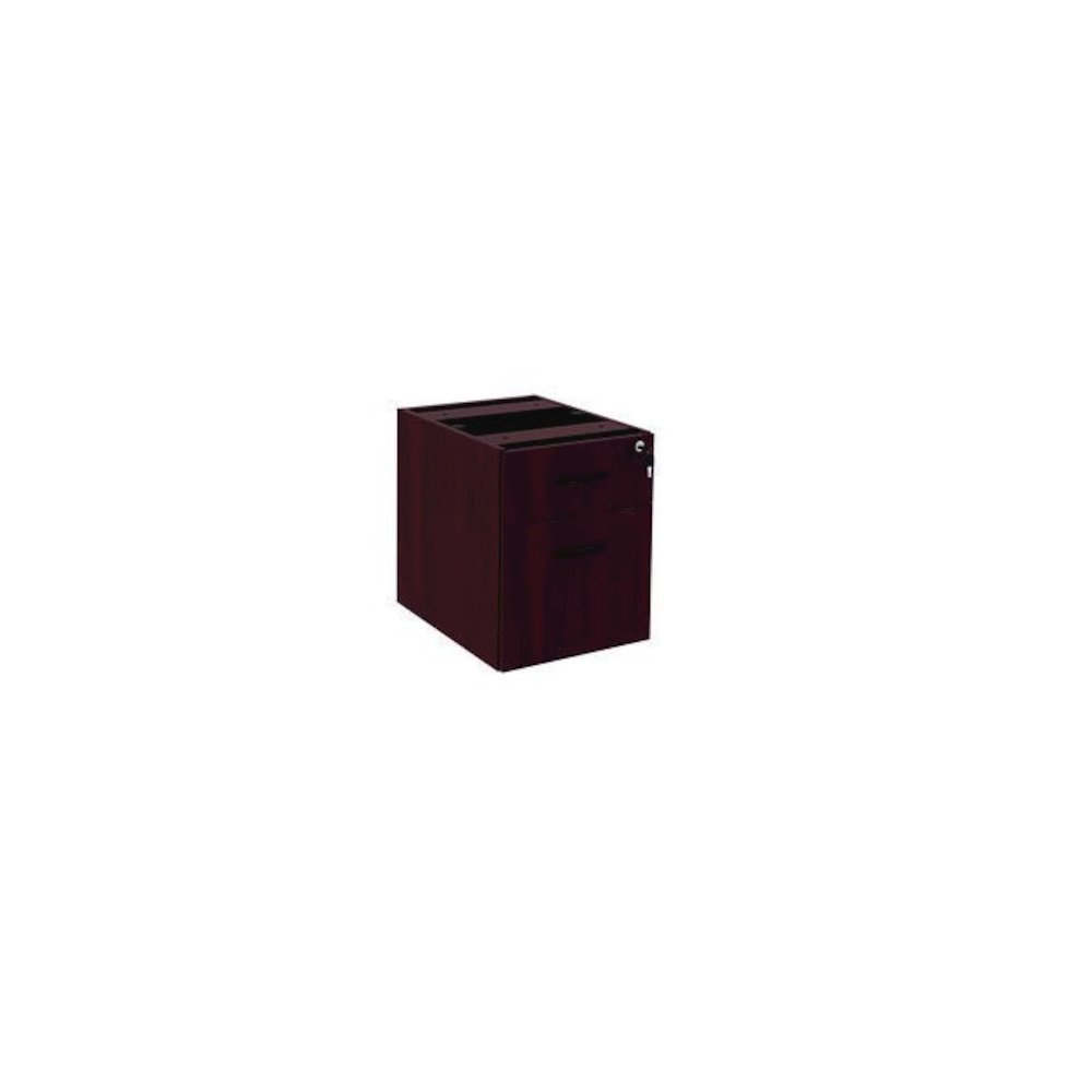 Alera Valencia Series Hanging Pedestal File, Left/Right, 2-Drawers: Box/File, Legal/Letter, Mahogany, 15.63" x 20.5" x 19.25". Picture 1