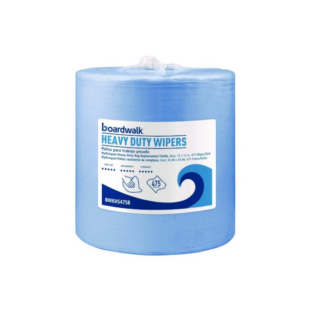 Hydrospun Wipers, 12 x 12, Blue, 475 Sheets/Roll. Picture 1