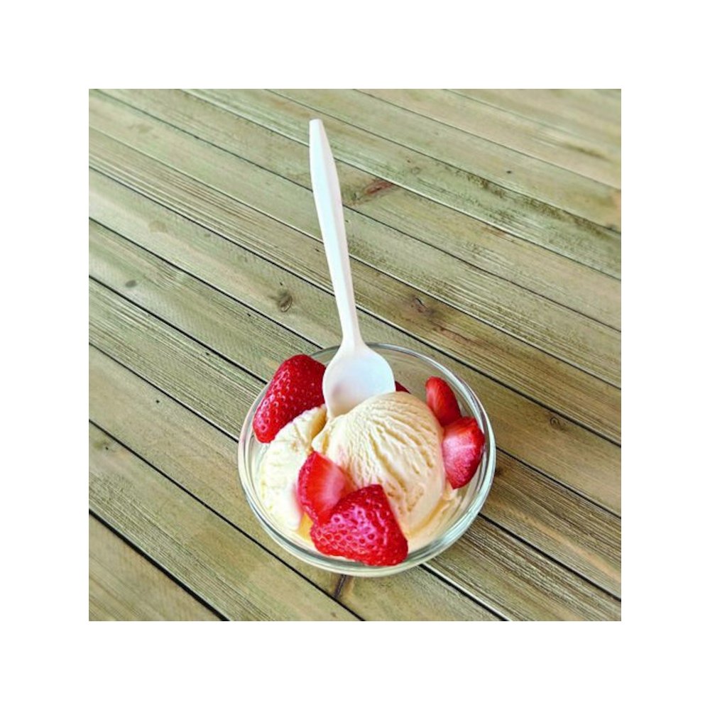 Mediumweight Polypropylene Cutlery, Spoon, 5.31", Plastic, White, 1,000/Carton. Picture 6