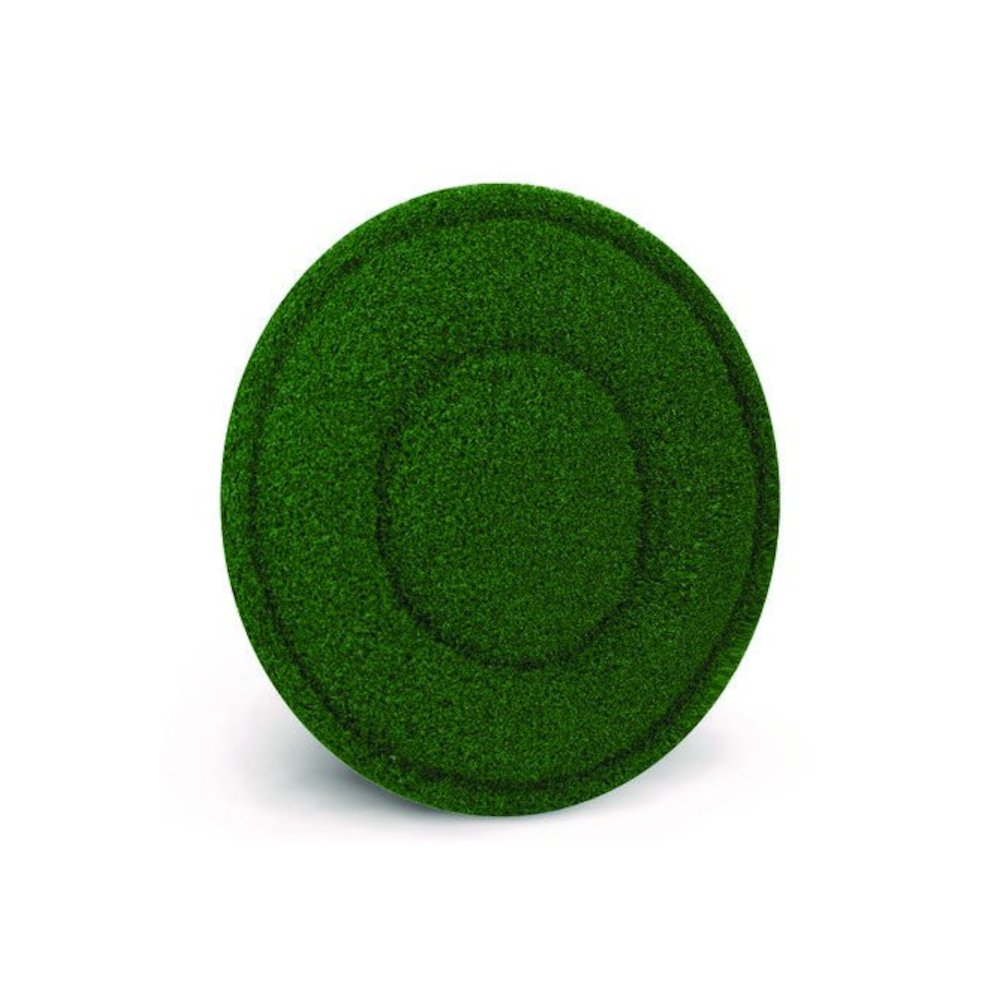 TurfScrub Brush Floor Pad, 20" Diameter, Green, 4/Carton. Picture 3