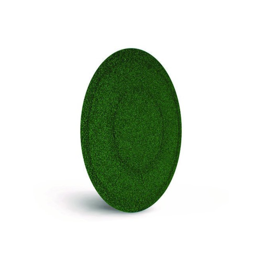 TurfScrub Brush Floor Pad, 20" Diameter, Green, 4/Carton. Picture 4