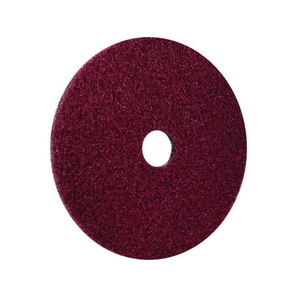 Black Diamond 400 Grit Heavy-Duty Cleaning Pad, 20" Diameter, Black/Red, 2/Carton. Picture 3