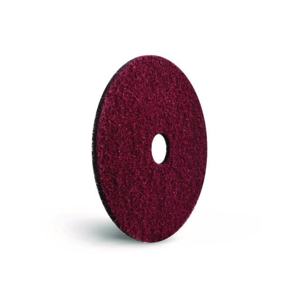 Black Diamond 400 Grit Heavy-Duty Cleaning Pad, 20" Diameter, Black/Red, 2/Carton. Picture 4