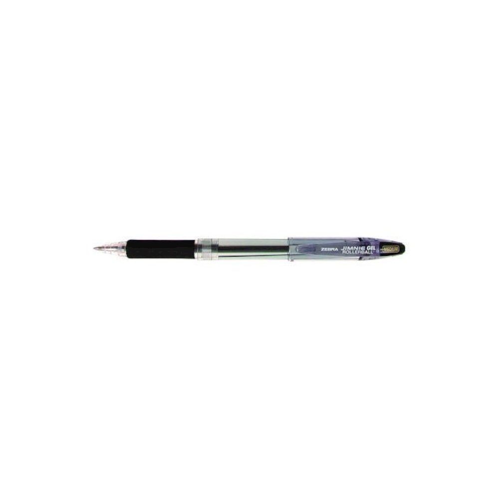 Jimnie Gel Pen, Stick, Medium 0.7 mm, Black Ink, Clear/Black Barrel, 12/Pack. Picture 3