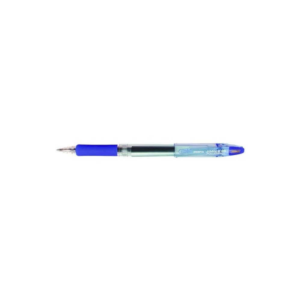 Jimnie Gel Pen, Stick, Medium 0.7 mm, Blue Ink, Clear/Blue Barrel, 12/Pack. Picture 3