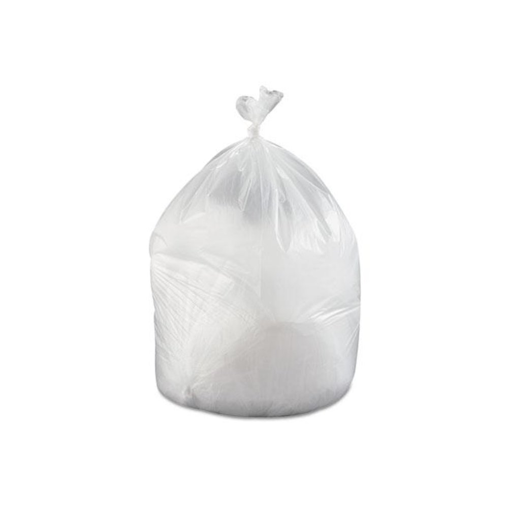 High-Density Commercial Can Liner Value Pack, 60 gal, 19 mic, 38" x 58", Clear, Interleaved Roll, 25 Bags/Roll, 6 Rolls/CT. Picture 2