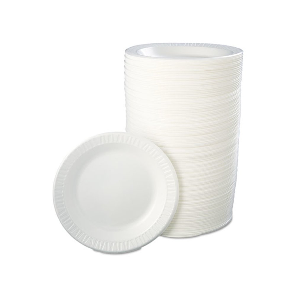 Quiet Classic Laminated Foam Dinnerware, Plate, 10.25" dia, White, 125/Pack, 4 Packs/Carton. Picture 2