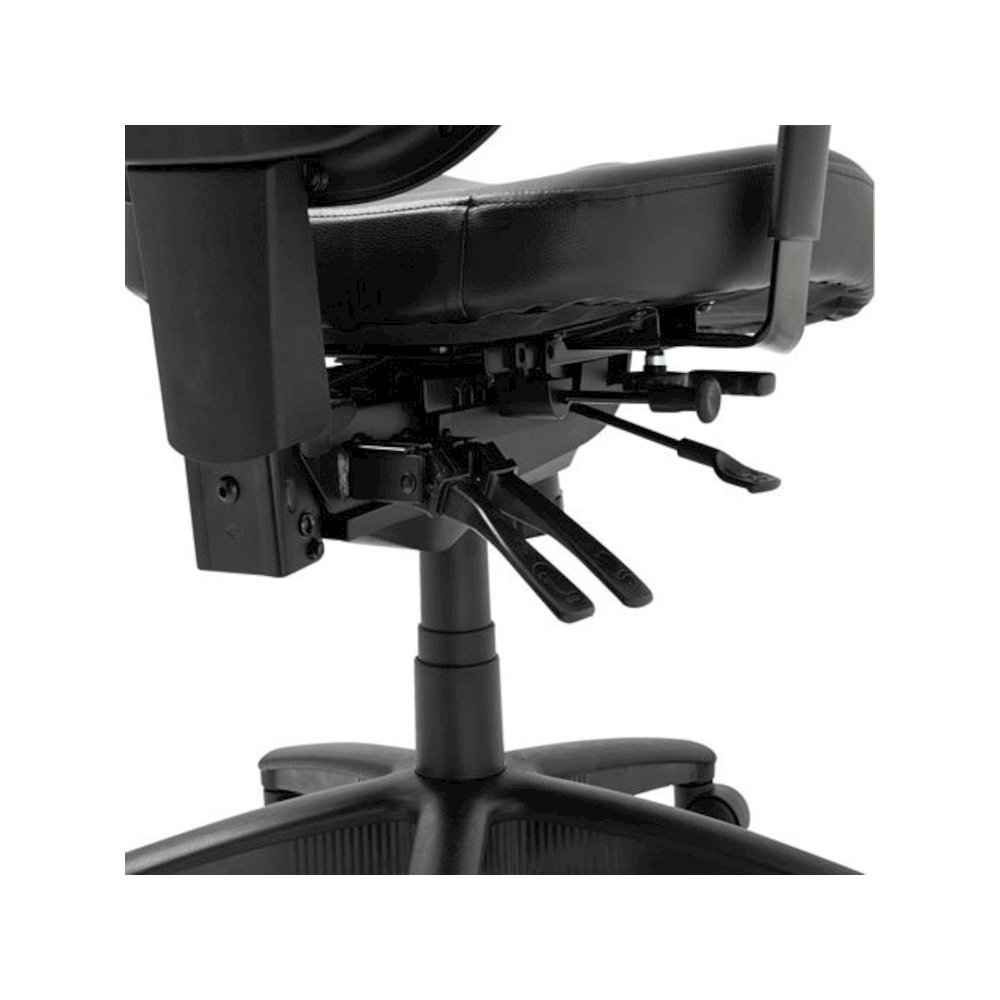 Alera Elusion Series Mesh Mid-Back Multifunction Chair, Supports Up to 275 lb, 17.7" to 21.4" Seat Height, Black. Picture 9