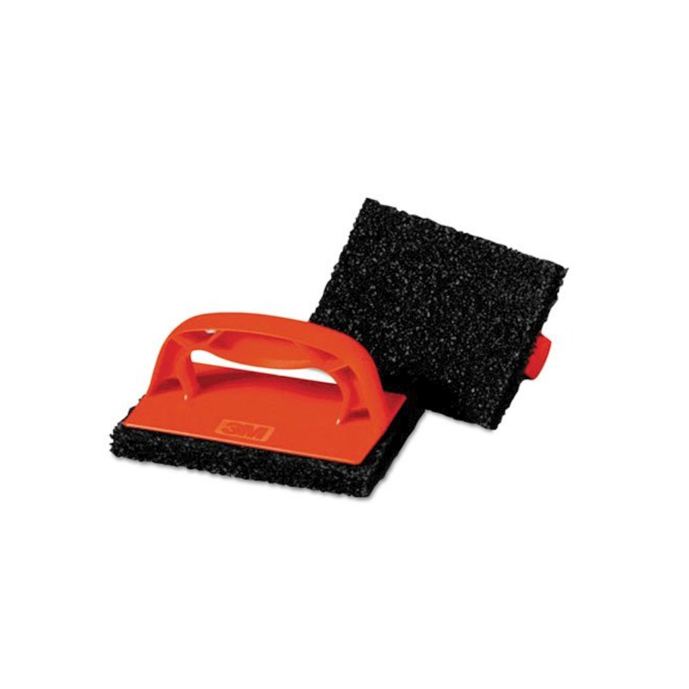 Scotchbrick Griddle Scrubber 9537, 4 x 6, Red/Black, 12/Carton. Picture 1