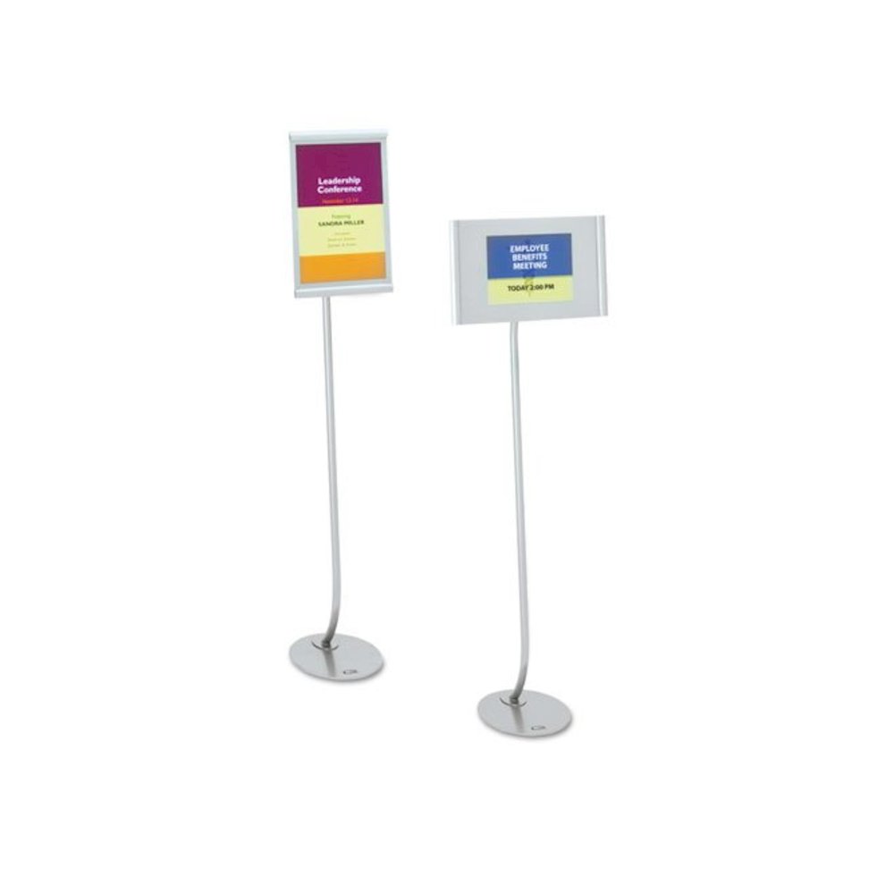 Designer Sign Stand, Silver Aluminum Frame, 11 x 17. Picture 4