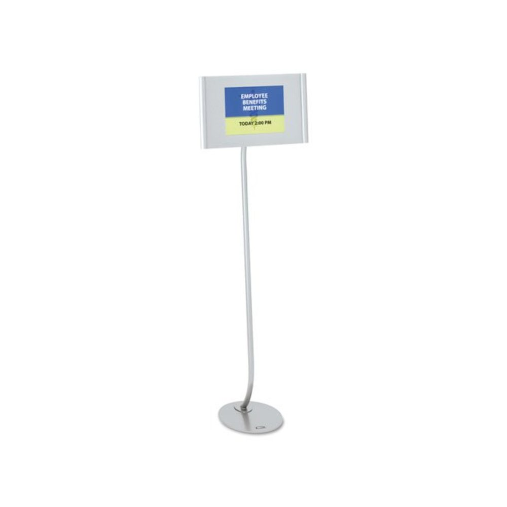 Designer Sign Stand, Silver Aluminum Frame, 11 x 17. Picture 2
