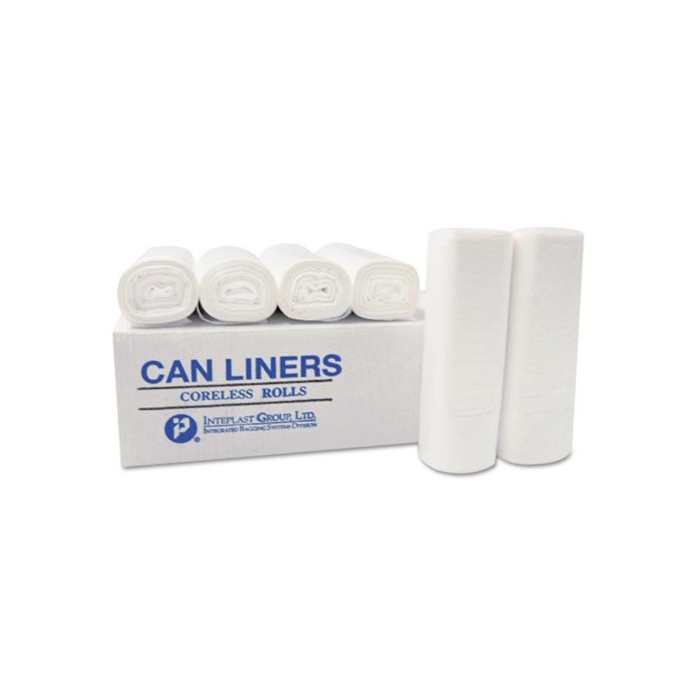 High-Density Commercial Can Liners, 56 gal, 12 mic, 43" x 48", Clear, Interleaved Roll, 25 Bags/Roll, 8 Rolls/Carton. Picture 2
