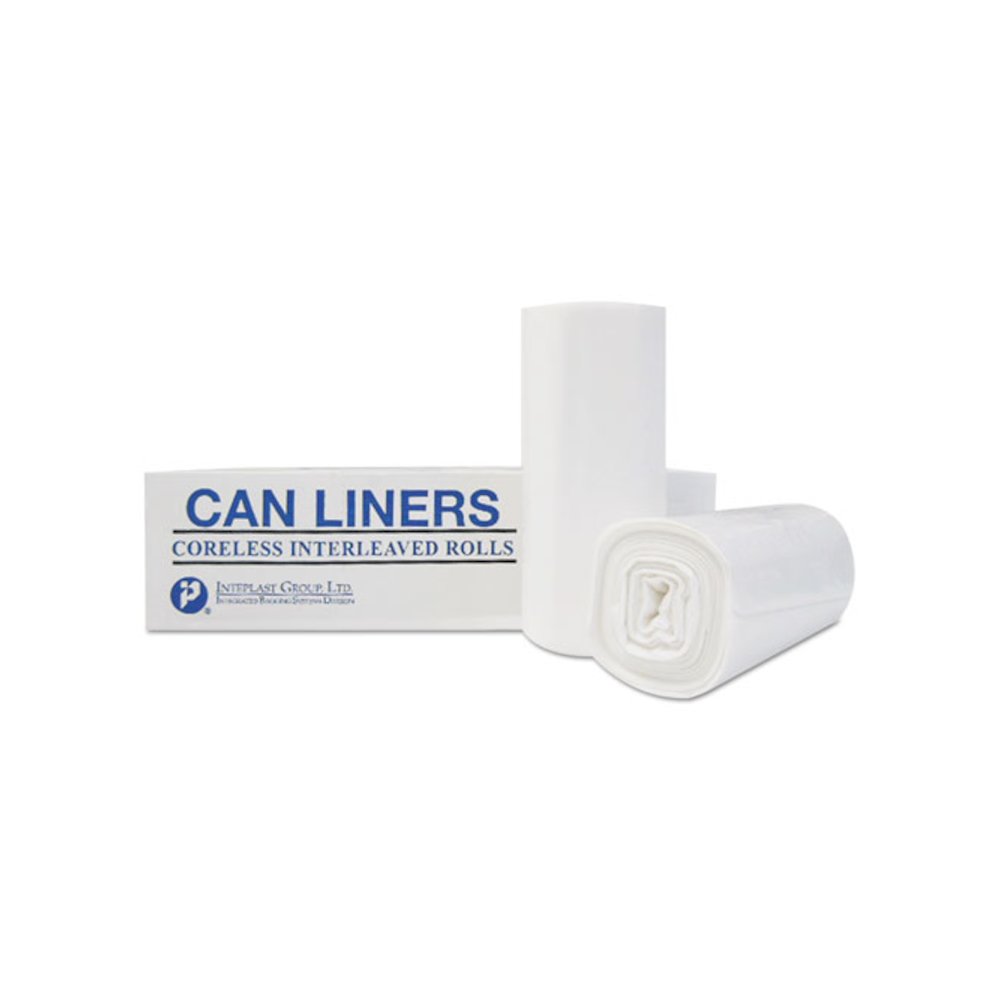 Institutional Low-Density Can Liners, 10 gal, 0.35 mil, 24" x 24", Black, Interleaved Roll, 50 Bags/Roll, 20 Rolls/Carton. Picture 3
