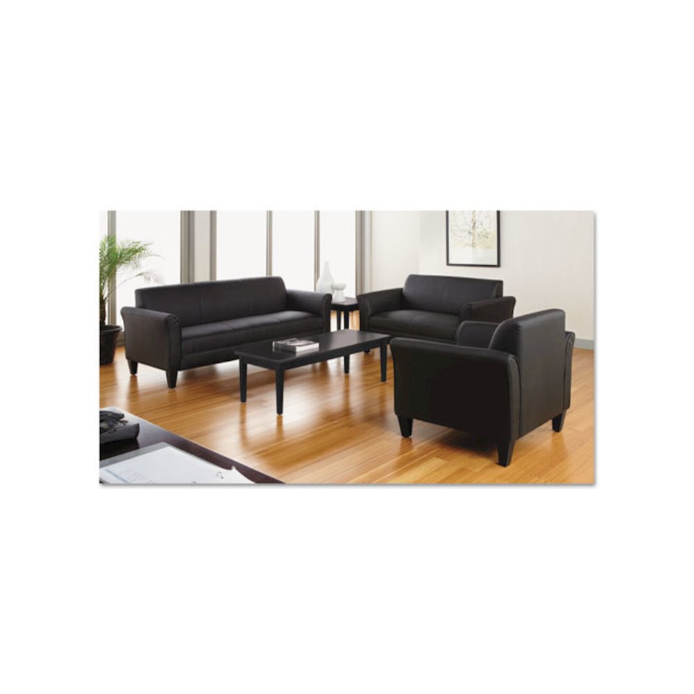 Alera Valencia Series Occasional Table, Rectangle, 47.25w x 19.13d x 16.38h, Black. Picture 2