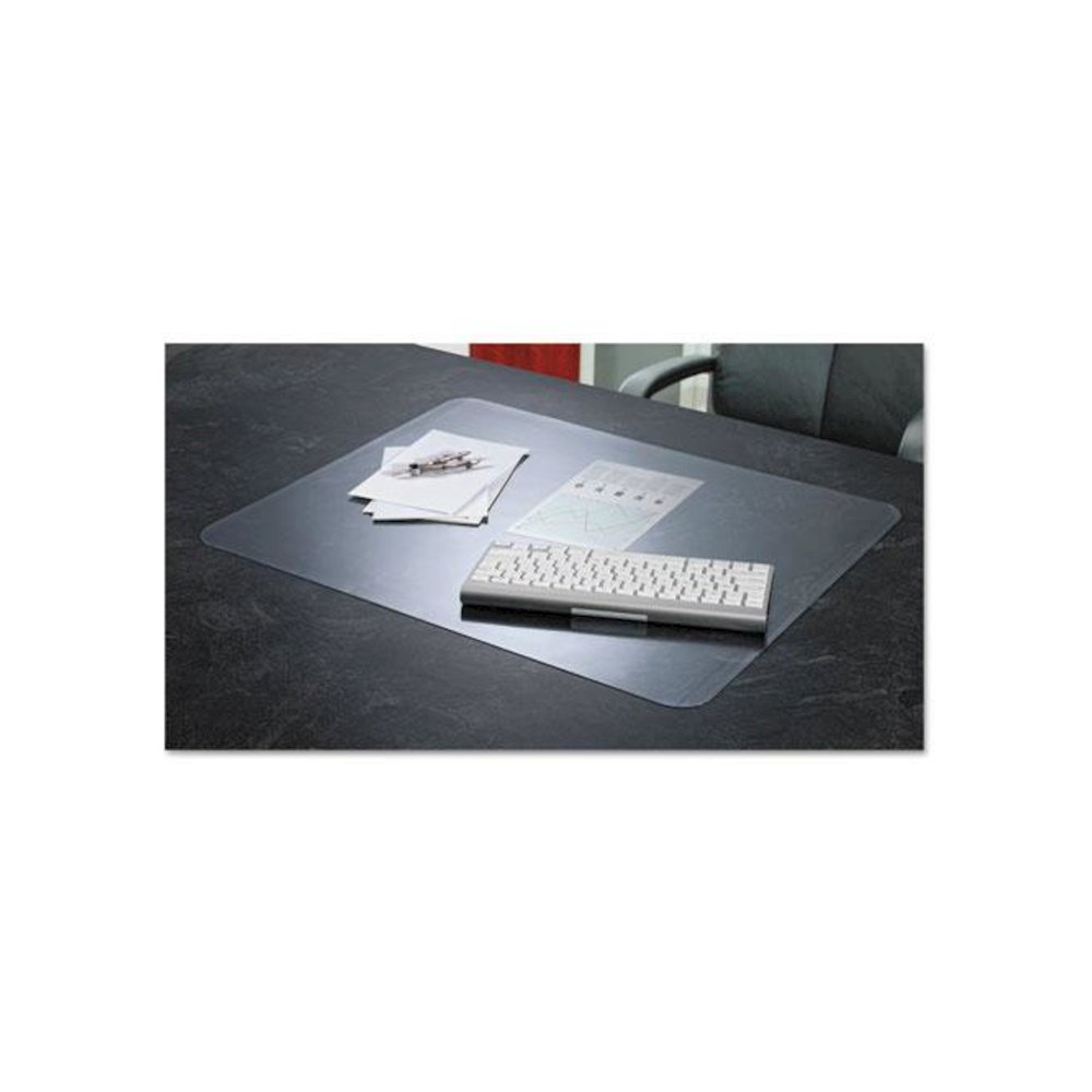 KrystalView Desk Pad with Antimicrobial Protection, Matte Finish, 36" x 20", Clear. Picture 1