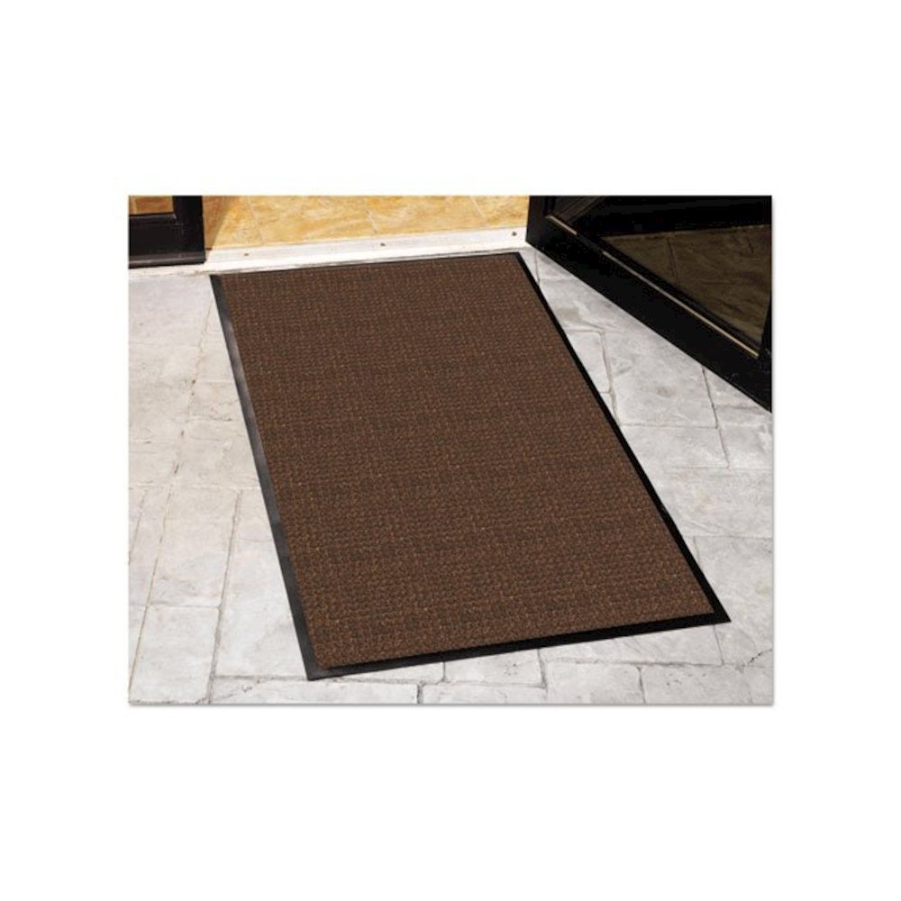 WaterGuard Indoor/Outdoor Scraper Mat, Rectangular, Brown Ridged Needle-Punch Surface, 48" x 72". Picture 2