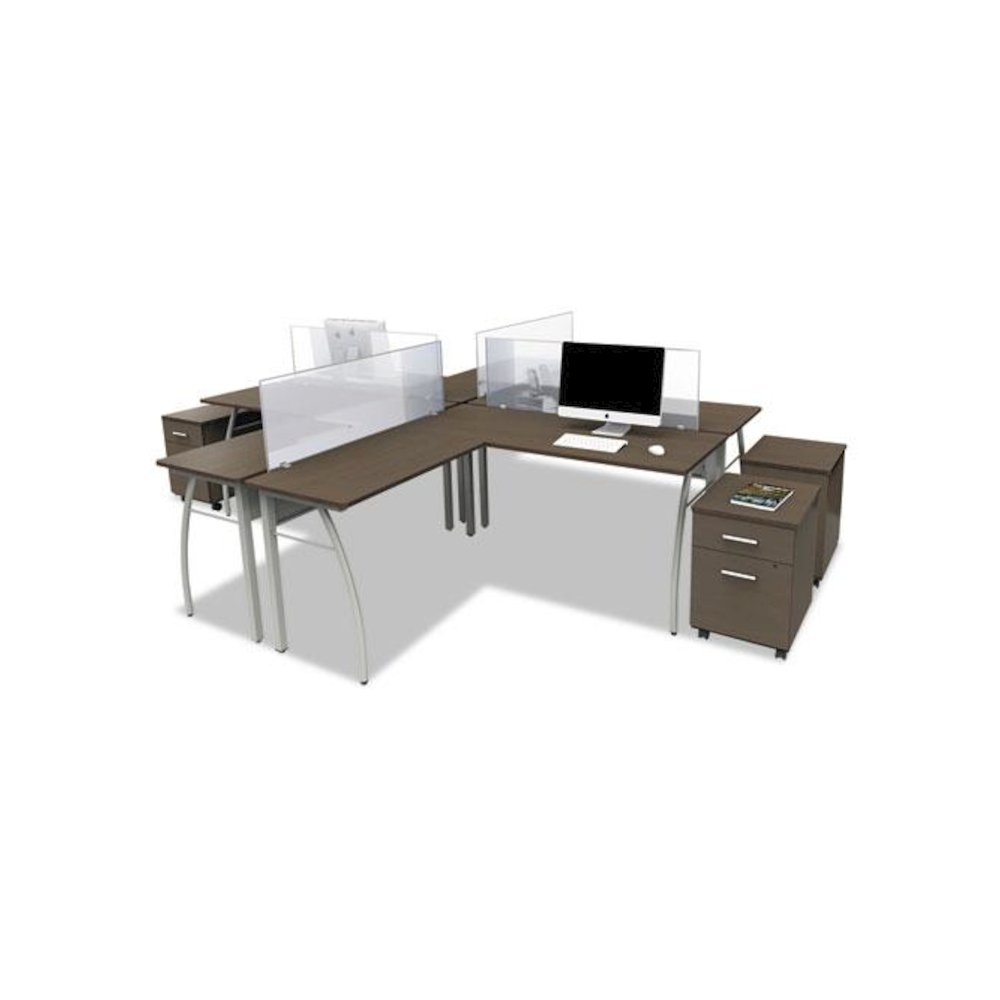 Trento Line Mobile Pedestal File, Left or Right, 2-Drawers: Box/File, Legal/Letter, Mocha, 16.5" x 19.75" x 23.63". Picture 3