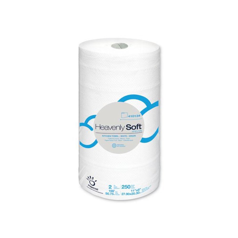 Heavenly Soft Paper Towel, 1-Ply, 7.6 x 10, White, 3600 Sheets/Roll. Picture 1